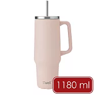 《S&rsquo;well》美國 Tumbler不鏽鋼吸管保溫隨行杯 | 冰壩杯 冰霸杯 吸管隨手杯 保冷保冰杯 水壺 環保杯 保溫瓶 咖啡杯 車載杯 便攜杯 - 玫瑰粉橘1180ml - 玫瑰粉橘1180ml