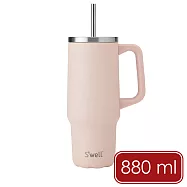 《S&rsquo;well》美國 Tumbler不鏽鋼吸管保溫隨行杯 | 冰壩杯 冰霸杯 吸管隨手杯 保冷保冰杯 水壺 環保杯 保溫瓶 咖啡杯 車載杯 便攜杯 - 玫瑰粉橘880ml - 玫瑰粉橘880ml