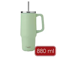 《S&rsquo;well》美國 Tumbler不鏽鋼吸管保溫隨行杯 | 冰壩杯 冰霸杯 吸管隨手杯 保冷保冰杯 水壺 環保杯 保溫瓶 咖啡杯 車載杯 便攜杯 - 開心果綠880ml - 開心果綠880ml