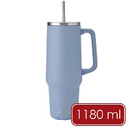 《S&rsquo;well》美國 Tumbler不鏽鋼吸管保溫隨行杯 | 冰壩杯 冰霸杯 吸管隨手杯 保冷保冰杯 水壺 環保杯 保溫瓶 咖啡杯 車載杯 便攜杯 - 繡球花藍1180ml - 繡球花藍1180ml