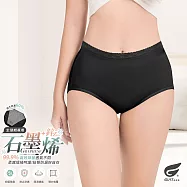GIAT石墨烯柔感防漏生理褲-蕾絲款 L 晶石黑