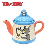 【日本正版授權】湯姆貓與傑利鼠 陶瓷 茶壺 350ml 附濾網 濾茶壺 造型茶壺 Tom and Jerry