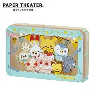 【日本正版授權】紙劇場 寶可夢 紙雕模型/紙模型/立體模型 甜點派對 Pokepeace/神奇寶貝 PAPER THEATER