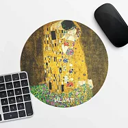 翡冷翠文創藝術圓形滑鼠墊|克林姆《吻》