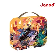 【法國Janod】厚片拼圖-噴火龍大戰 54 PCS