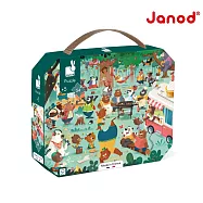 【法國Janod】厚片拼圖-熊的家族 54pcs