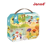 【法國Janod】厚片拼圖-四季 36pcs