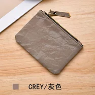 【素包包】零錢包 比手掌小褶皺感多用途拉鍊零錢鑰匙包(11025) _灰色
