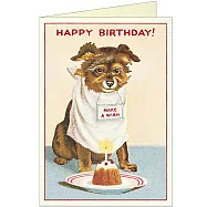 美國 Cavallini & Co. Greeting Cards 卡片/生日卡 _狗狗吹蠟燭