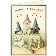 美國 Cavallini & Co. Greeting Cards 卡片/生日卡 _生日帽狗狗