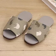 333家居鞋館 可愛叢林吸溼排汗拖鞋 灰綠28