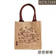 【HOUSUXI舒希】迪士尼系列-刺繡麻布袋-A3(5款任選) 奇奇蒂蒂