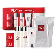 SK-II 9件體驗組(洗面乳20g+青春露30ml+亮采水30ml+致臻活膚霜15gX2+面膜X4)-國際航空版 (效期至2026/7/31)