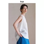ltyp旅途原品法國進口100%亞麻文藝背心女夏極簡休閒無袖外穿上衣 M L M 象牙白