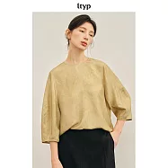 ltyp旅途原品 100%桑蠶絲襯衫高級寬鬆襯衣上衣女夏季中式真絲小衫 M L L 髒染黃