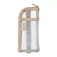 【日本Mark&rsquo;s】附束帶網狀文具收納包 ‧ 藍網