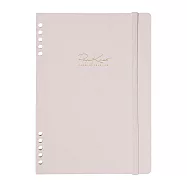 【日本Mark’s】PapiKnot 10孔附束帶筆記本封殼A5(光澤素面) ‧ 花生醬