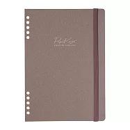 【日本Mark&rsquo;s】PapiKnot 10孔附束帶筆記本封殼A5(光澤素面) ‧ 肉桂焦糖