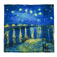 翡冷翠文創藝術小方巾|梵谷《隆河上的星夜》