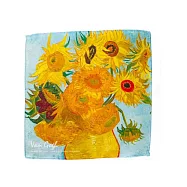 翡冷翠文創藝術小方巾|梵谷《向日葵》