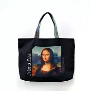 翡冷翠文創藝術小提袋|達文西《蒙娜麗莎》黑色