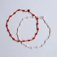 【日本MIYUKI FACTORY】Vivid&Pastel串珠項鍊手作材料包 ‧ 紅色