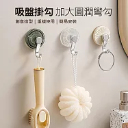 【美好家 Mehome】加厚吸盤掛勾 浴室/廚房掛鉤 透明銀 3入組