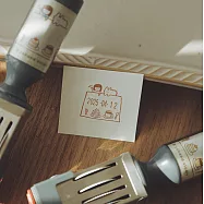 【右手超人】可調式日期印章 / 大 / 野餐