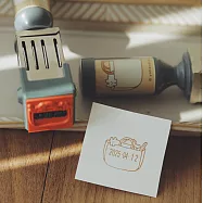 【右手超人】可調式日期印章 / 大 /購物籃