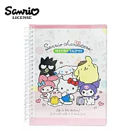 【正版授權】台北捷運 x 三麗鷗 A5 橫線筆記本 環裝筆記本/筆記本/記事本 50周年紀念 大耳狗/美樂蒂/凱蒂貓/酷企鵝/布丁狗
