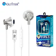GLITTER GT-5079 TYPE-C耳機麥克風-銀