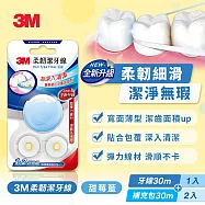 3M 柔韌潔牙線 馬卡龍造型1+2超值組(四色可選) 甜莓藍