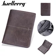 【Baellerry 佰利瑞】6卡雙開暗格長拉鏈零錢男用短夾(D3242)_19075 _咖啡x直款