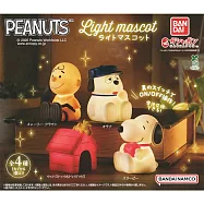 【日本正版授權】全套4款 史努比 發光擺飾 扭蛋/轉蛋 769443 糊塗塌客/奧拉夫/查理布朗/Snoopy/PEANUTS