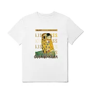 翡冷翠文創藝術T恤|克林姆《吻》 S 白(S-XL)