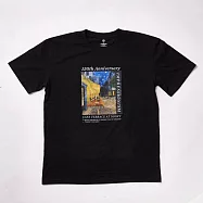 翡冷翠文創藝術T恤|梵谷《夜晚露天咖啡座》 S 黑(S-XL)