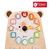 【德國 classic world 客來喜經典木玩】熊熊時光學習板《20277》