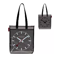 MONDAINE 瑞士國鐵 透明網格A4托特包 (補習/文件/手提/肩背/購物袋) - 霧黑