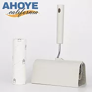【AHOYE】直立收納短柄黏毛除塵滾筒 附黏塵紙60撕 (黏毛刷 滾輪刷 黏毛器)