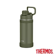 【THERMOS 膳魔師】可進洗碗機可提式設計不鏽鋼真空保溫瓶 720ml(FJU-750-KKI) 霧松綠