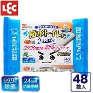 日本LEC 激落君Cleanpa廁所清潔用防菌濕紙巾 24抽X2包入