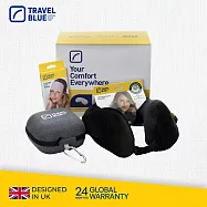 【Travel Blue 藍旅】極致禮盒組(內含寧靜頸枕、頸枕收納盒 、豪華眼罩) 黑色