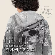 翡冷翠文創藝術滿版帽T|克林姆《吻》(S-XL) S 灰