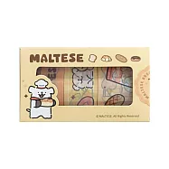 【代理商公司貨商品】線條小狗 麵包主題 紙膠帶 4入組 手帳貼 735600 小白/小金/馬爾濟斯/狗狗/Maltese