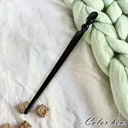 【卡樂熊】雲紋幻彩系列.簡約醋酸幻彩造型髮簪/盤髮器(四色)- 夜幕沉光