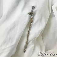 【卡樂熊】鎏光錦瑟系列.古風金屬造型髮簪/盤髮器- 液態槍黑