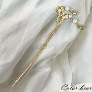 【卡樂熊】錦影流光系列.古風金屬造型髮簪/盤髮器- 金華灼灼