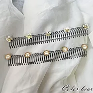 【卡樂熊】多功能碎髮神器2入造型髮插/髮梳(三款)- 月影花語