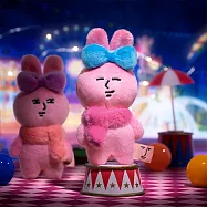 粉紅兔子毛絨掛件 (藍色蝴蝶結款)