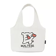 【代理商公司貨商品】線條小狗 帆布 肩背提袋 肩背包/托特包/手提袋 小白/馬爾濟斯/狗狗 Maltese 238337